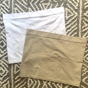 Ingrid & Isabel Bellaband, Size 3 (XL) White and tan, 2 each.